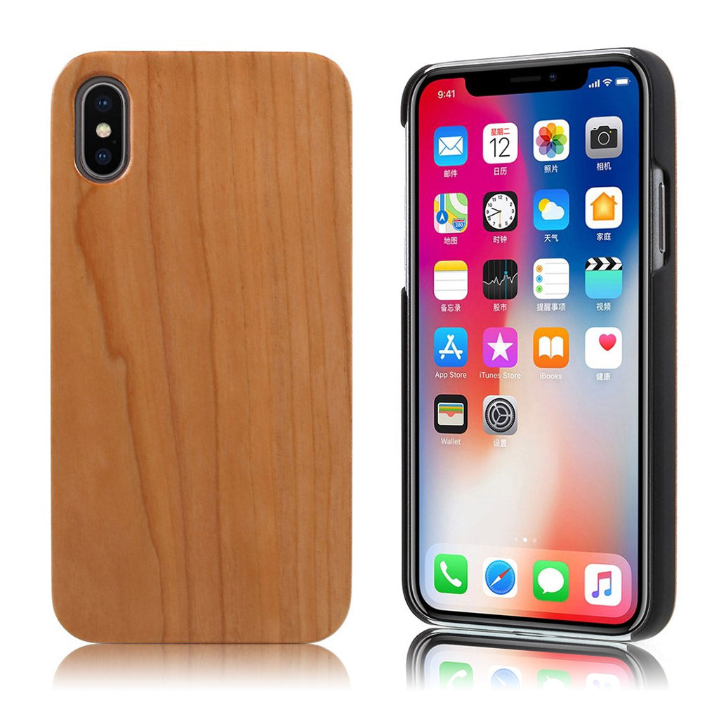 Real wood hard case for iPhone X